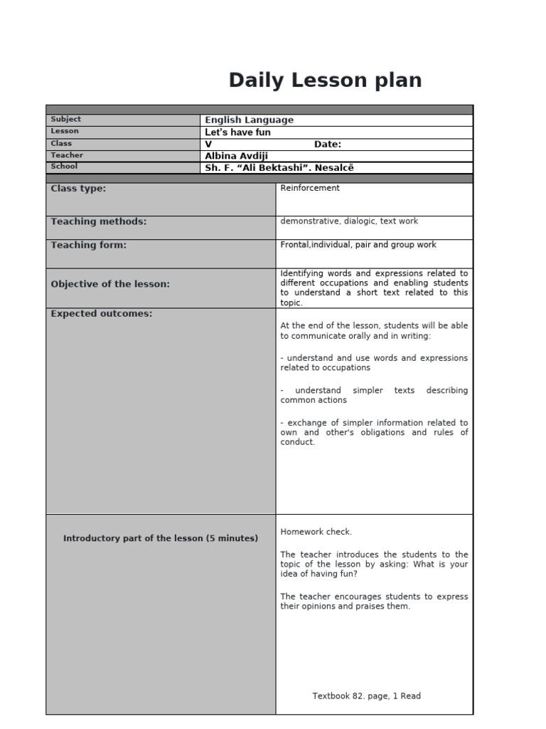 Daily Preparation | PDF