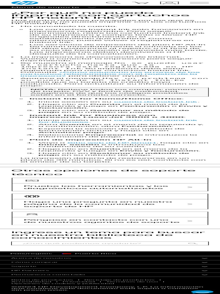  por qu no puedo imprimir con cartuchos hp instant ink soporte hp pdf