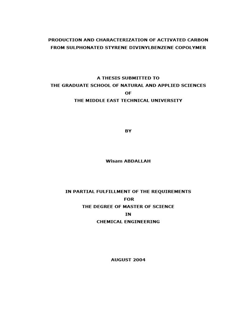 Production and Characterization of Activated Carbon | PDF