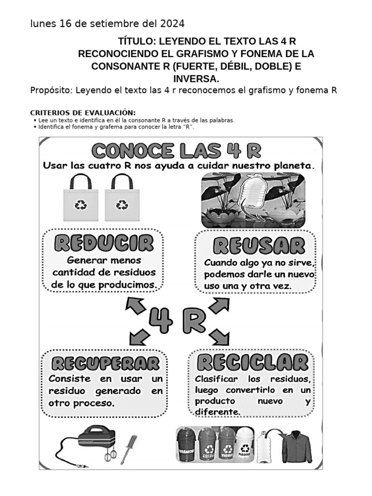 Leyendo El Texto Las 4 R, 1 | PDF