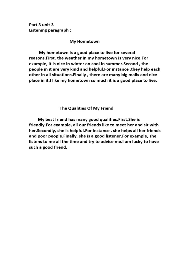 Listening Paragraph | PDF