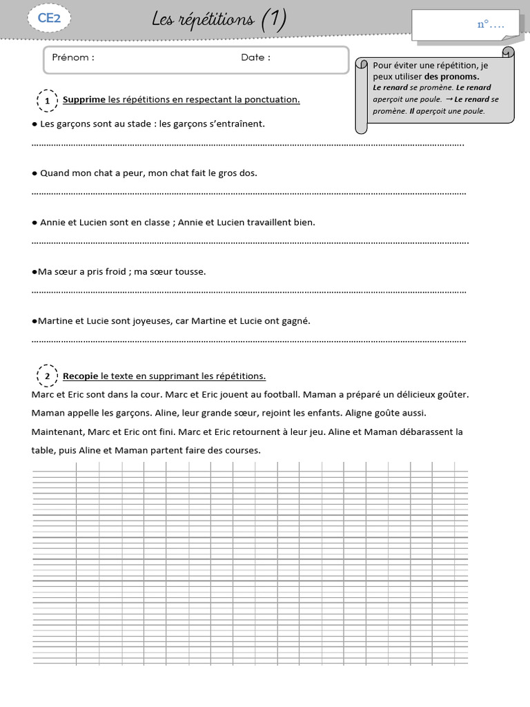 Les Repetitions 1 | PDF