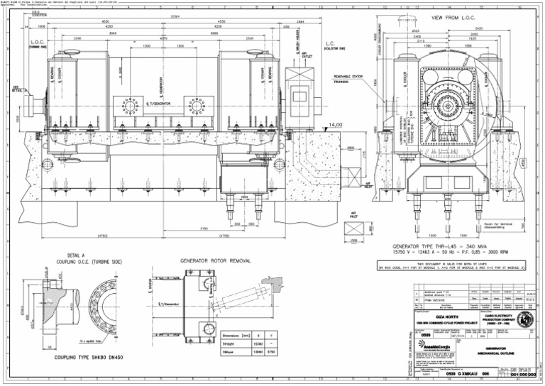 04-0509 - GXMKAU006 - A-ST Generator Mechanical Outline | PDF