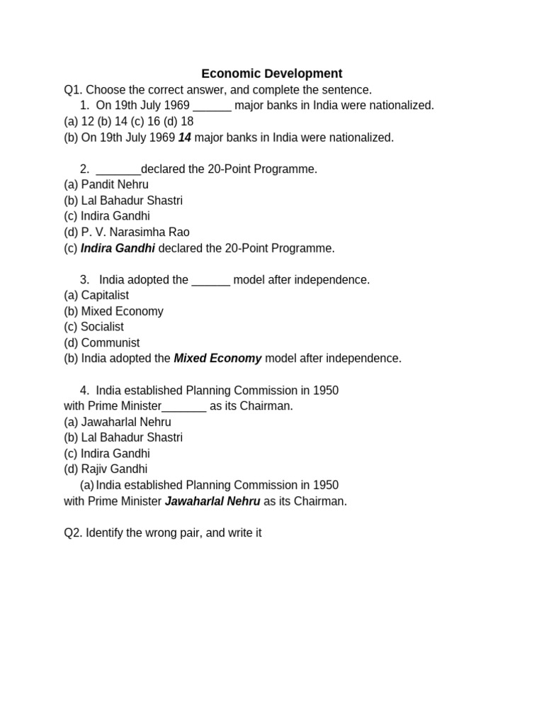 Indira Gandhi's 20-Point Programme Overview | PDF | World Trade ...