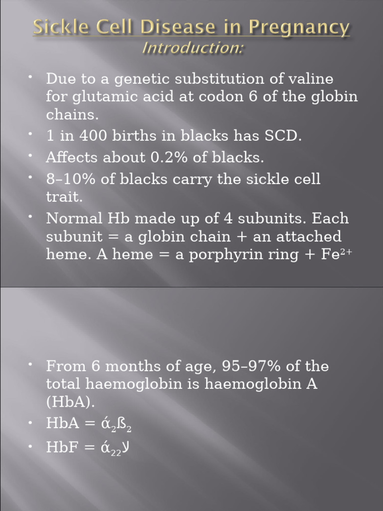 Sickle Cell Disease Management in Pregnancy | PDF | Childbirth ...