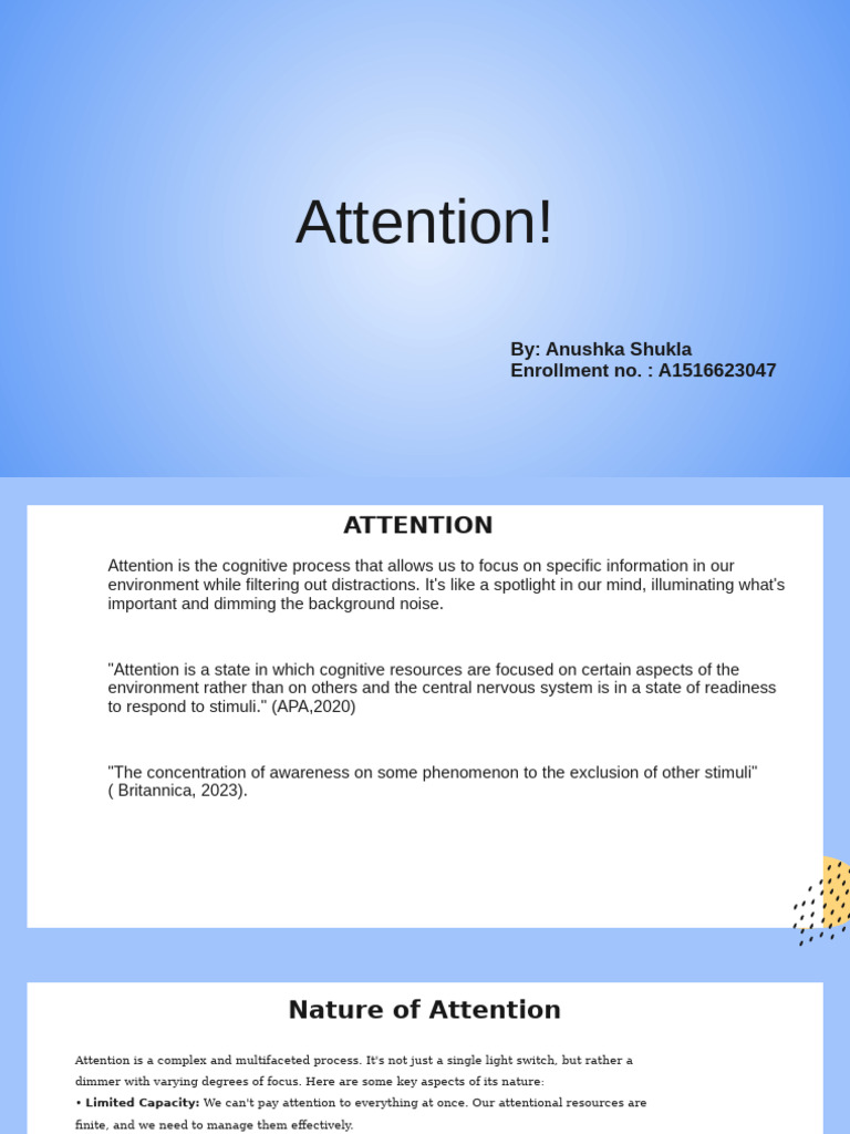 Attention Presentation 2 | PDF