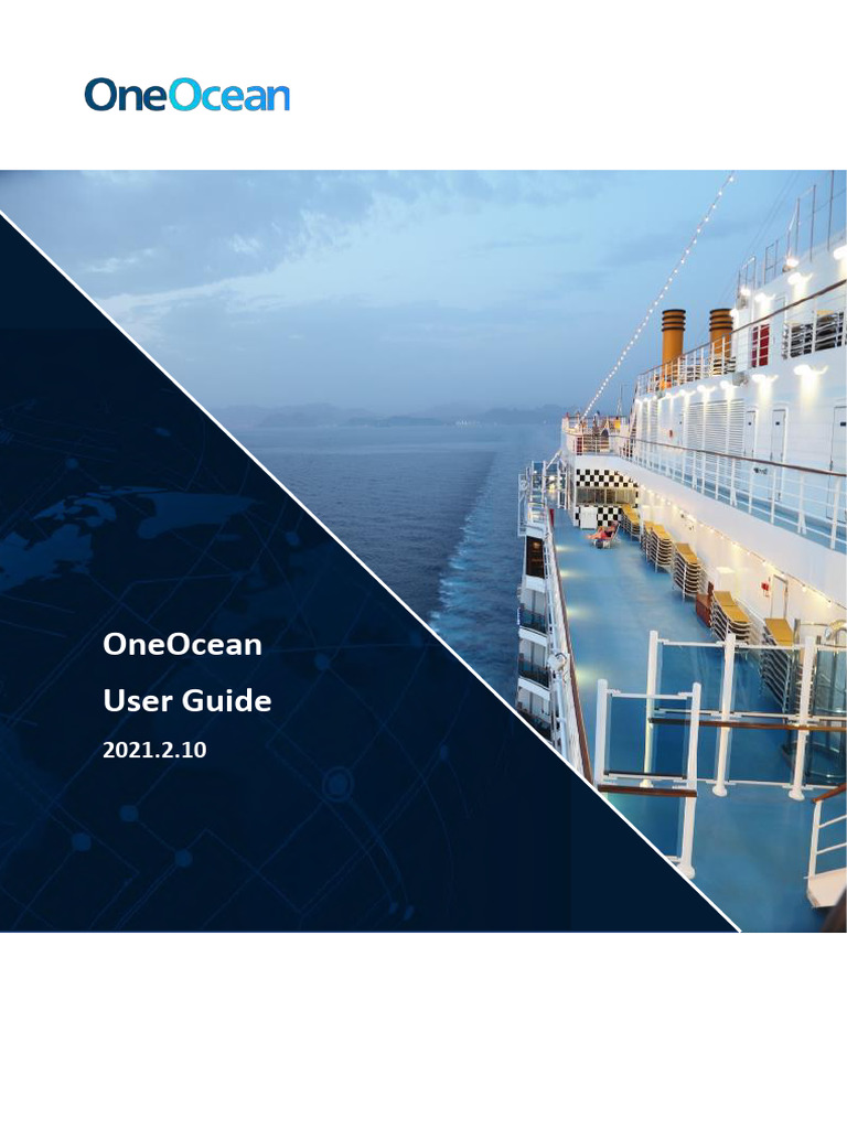 OneOcean User Guide | PDF
