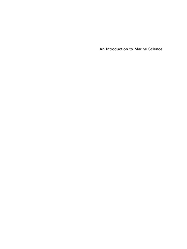 An Introduction To Marine Science | PDF