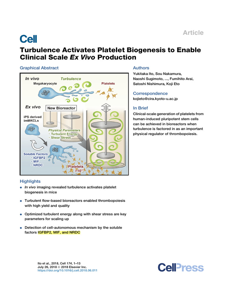 5 Platelet Ips To Platelet Ex Vivo Large Scale | PDF
