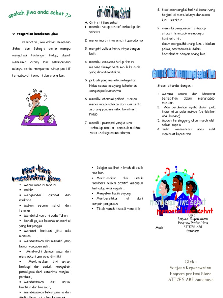 Leaflet Kesehatan Jiwa Leaflet Kesehatan Jiwa