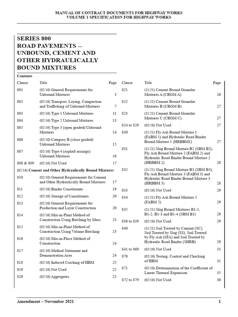 Series 800: Highway Pavement Specs | PDF | Construction Aggregate ...