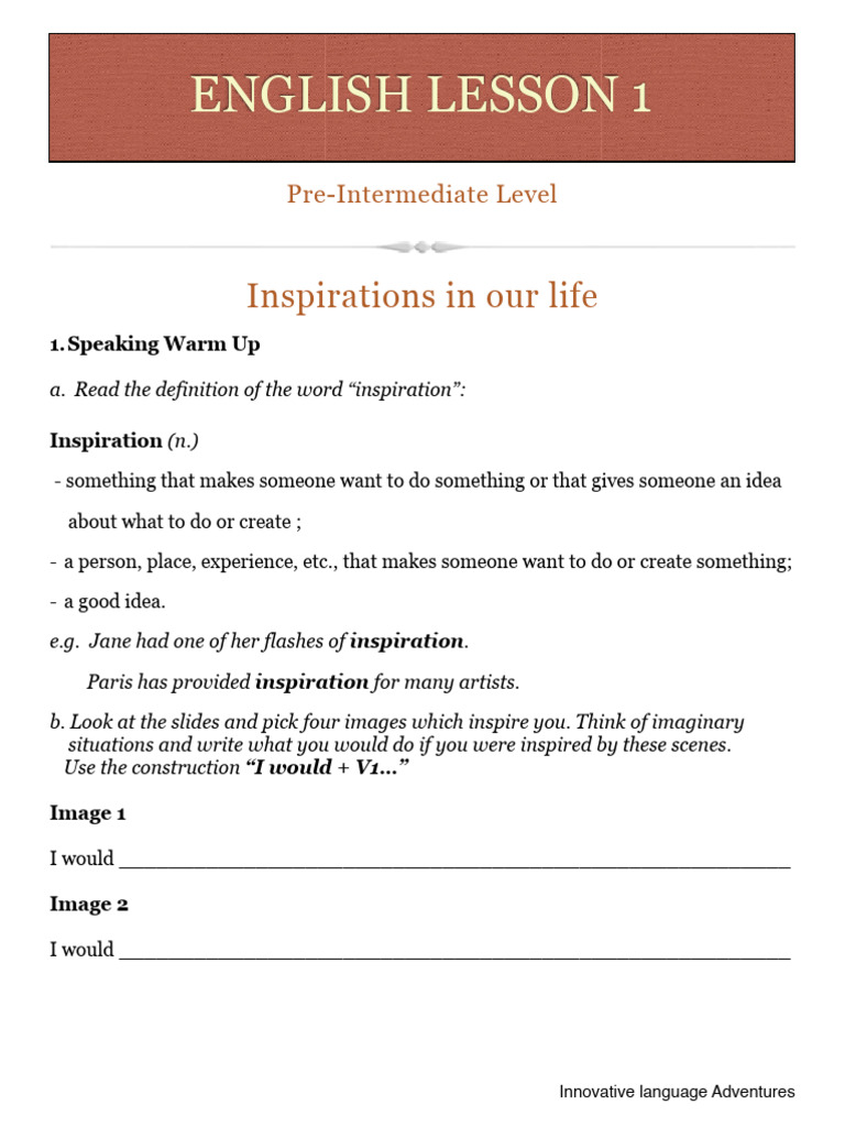 EL1 Student Sheet PDF | PDF