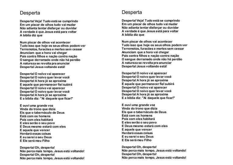 Desperta Letra | PDF