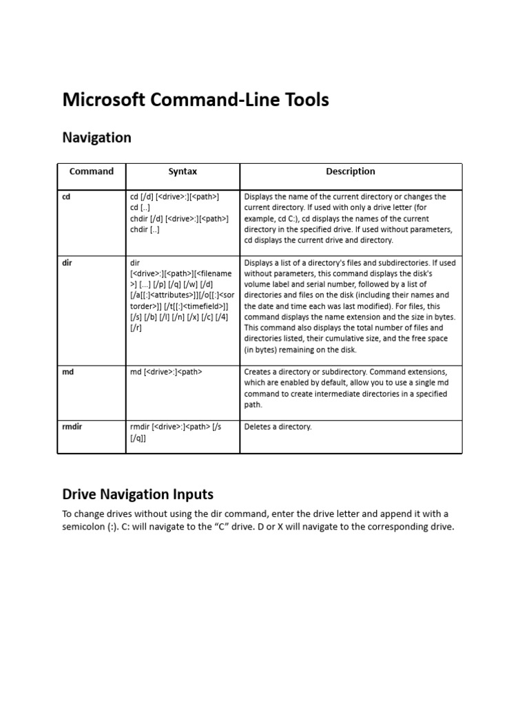 Microsoft_Command-Line_Tools_Guide | PDF
