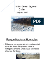 Desaparición de un lago en Chile