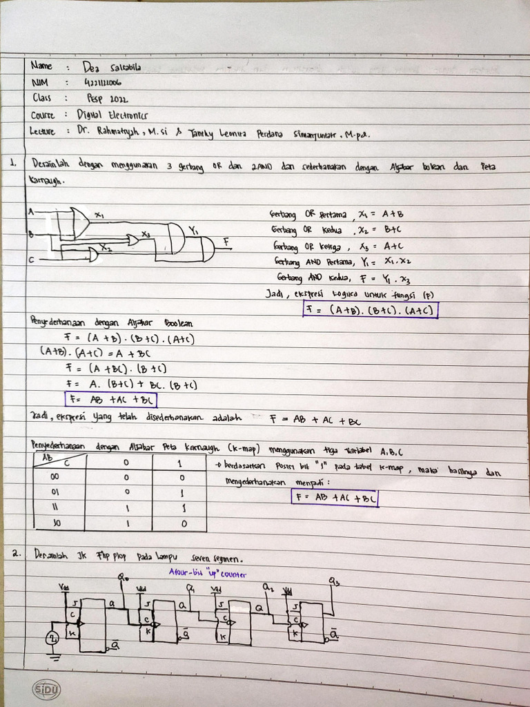 Final Exam - Digital Electronic | PDF
