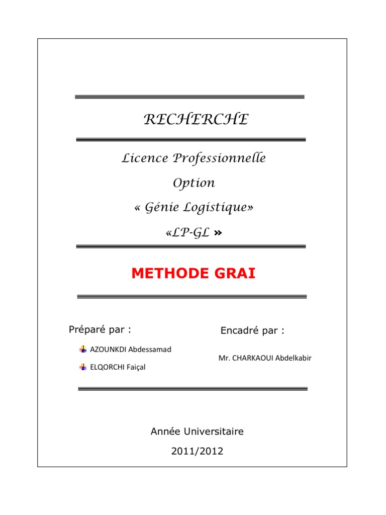Définition et méthode du GRAI | PDF | Processus d'affaires | Planification