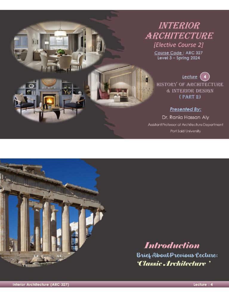 Interior Design Lecture | PDF