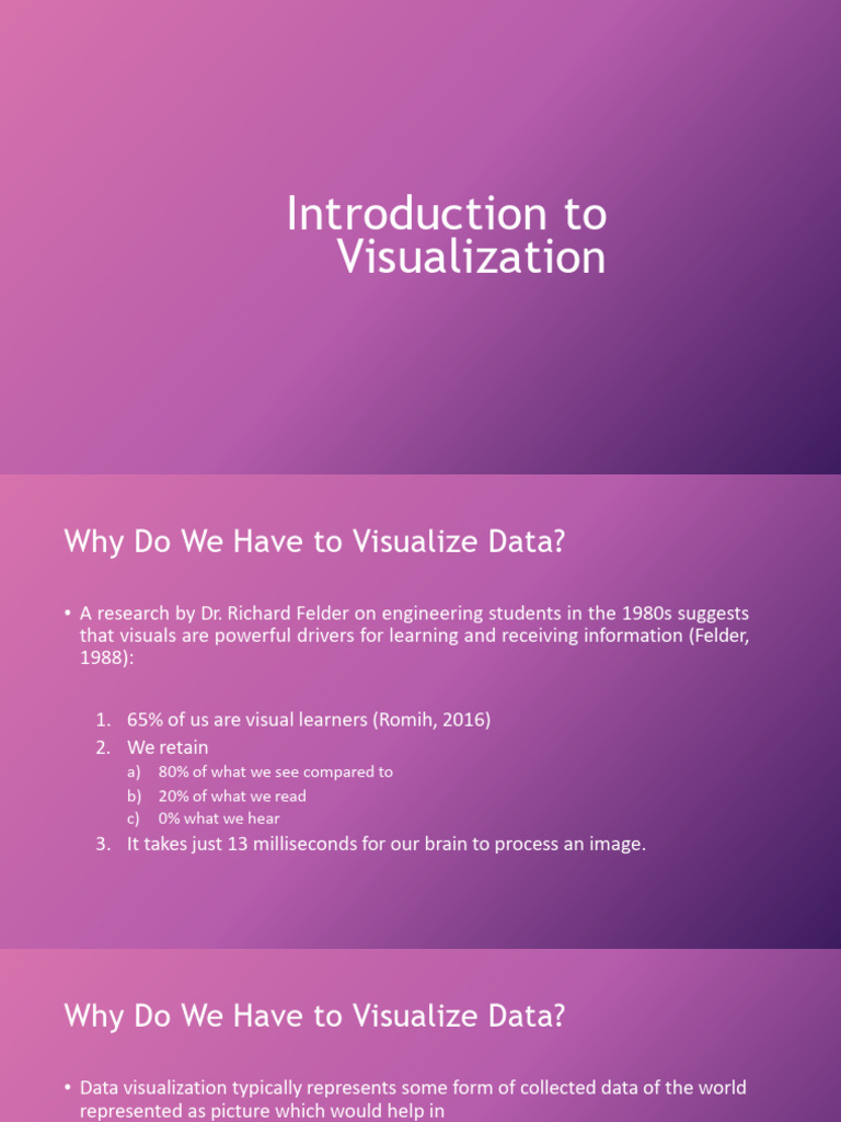 Session 1 - Intro To Viz | PDF