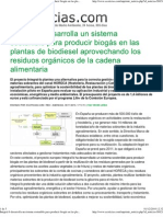 Econoticias. Biogas de Residuos Orgánicos (Interesante)