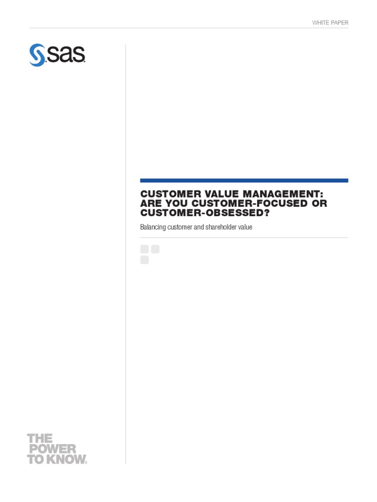 Customer Value Management | PDF | Market Segmentation | Discounted Cash ...