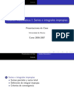 An Alisis Matem Atico I: Series e Integrales Impropias: Presentaciones de Clase