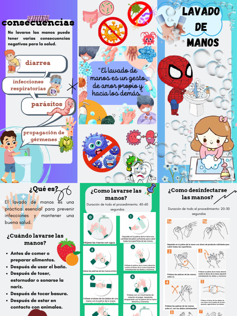 triptico lavado de manos | PDF