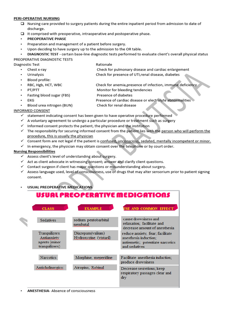 Perioperative Nursing | PDF