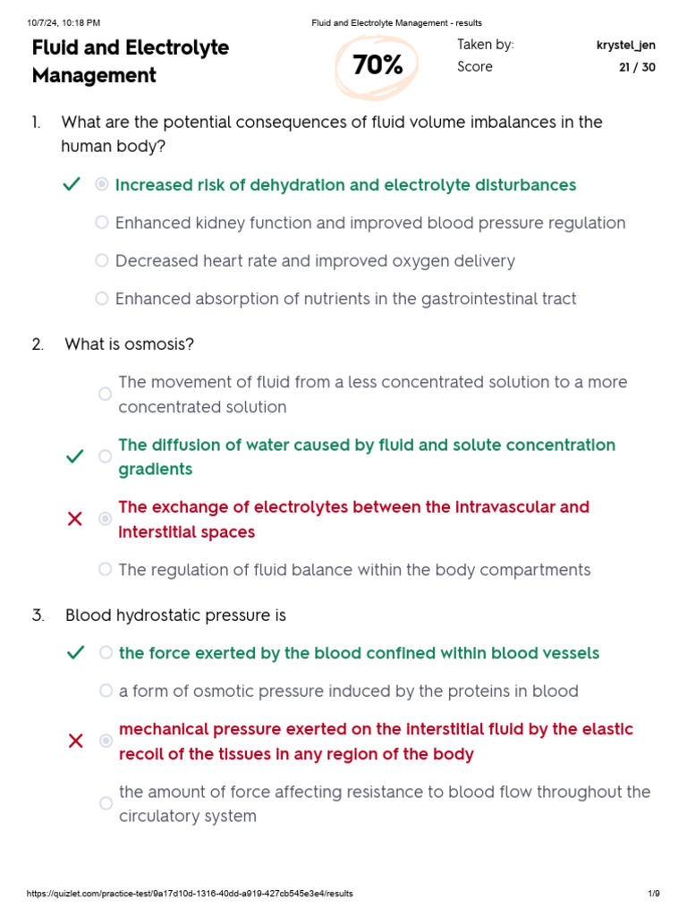 Fluid and Electrolyte Management - Results 2 | PDF