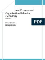 MB0038 Management Process and Organization Behavior