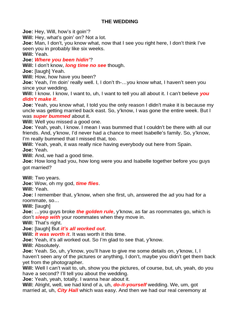 The Wedding Pdf