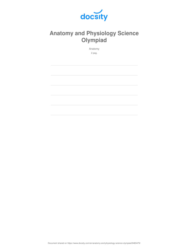 ANATOMY AND PHYSIOLOGY SCIENCE OLYMPIAD 2026 visual data 3