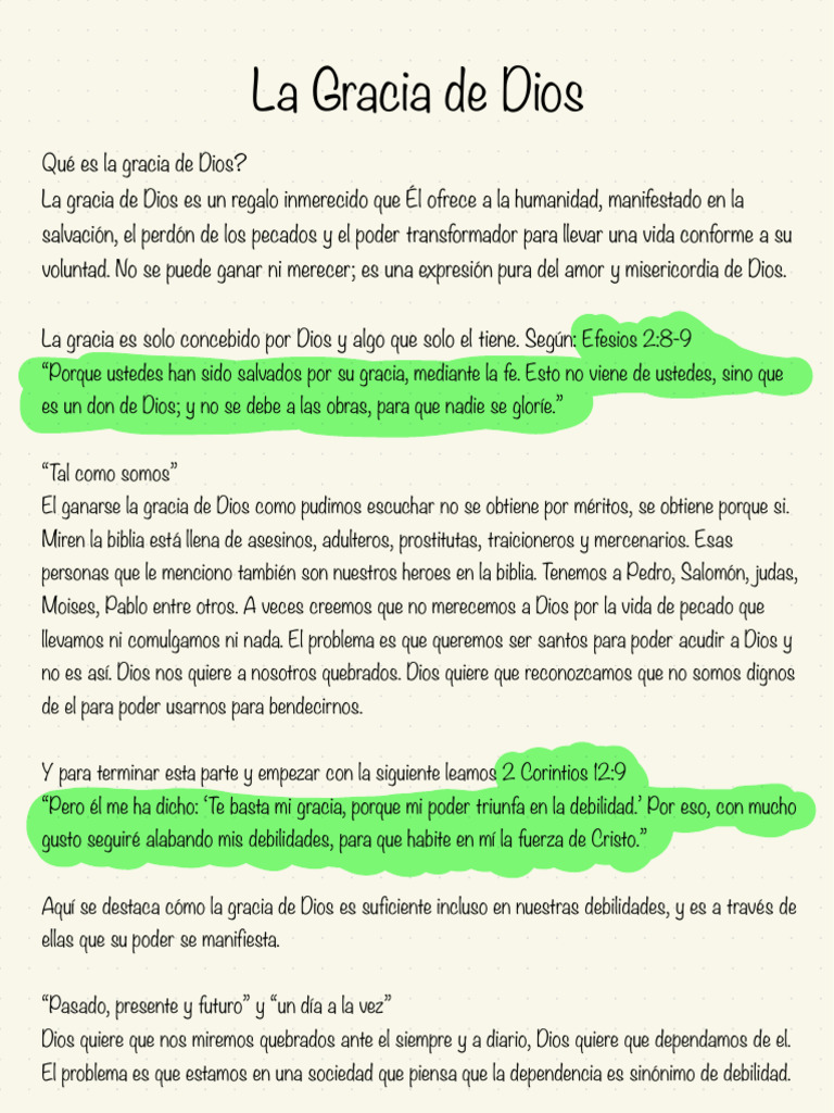 La Gracia de Dios | PDF