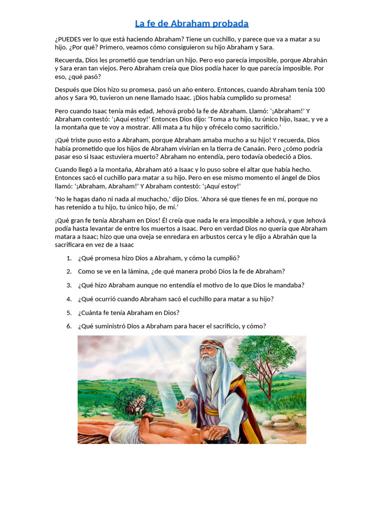 La Fe de Abraham Probada | PDF