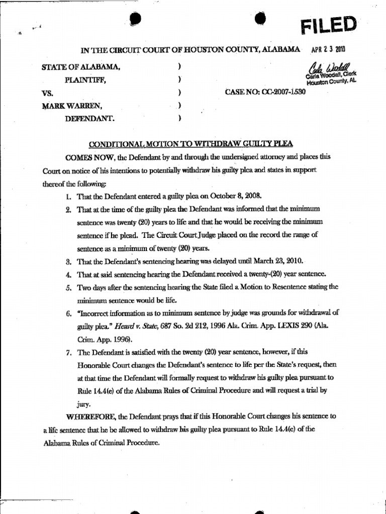 Withdraw Guilty Plea | PDF