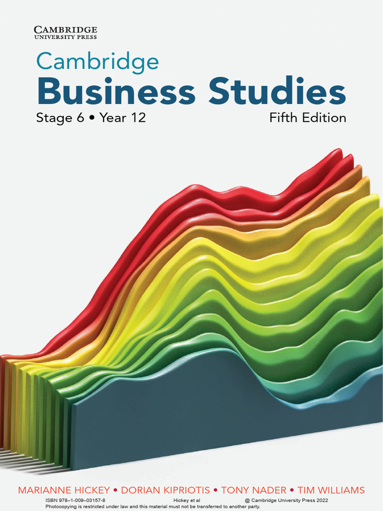 Cambridge Business Studies Stage 6 Year 12 Fifth Edition | PDF