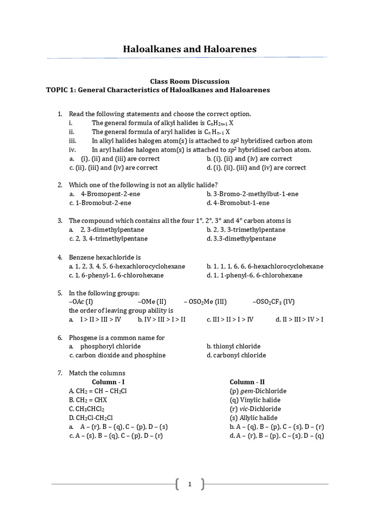 HAloalkanes and Haloarenes | PDF