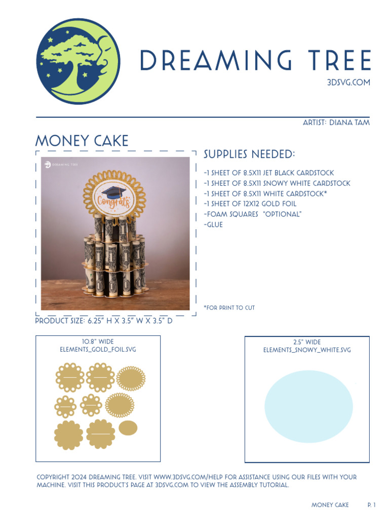 Money Cake Menu | PDF