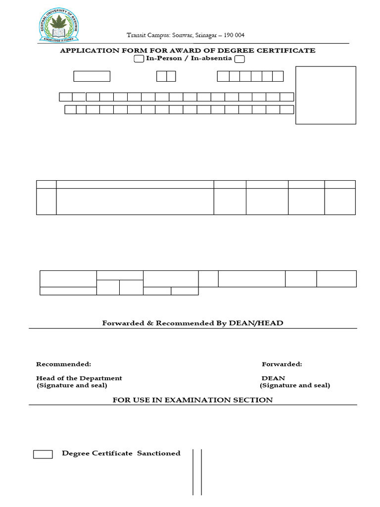 AppFormDegreeCert 07feb2014 | PDF