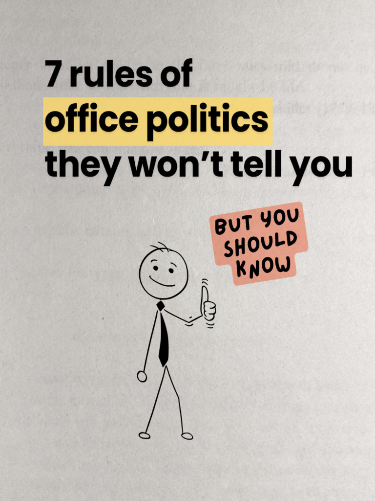 7 Rules of Office Politics They Won't Tell You PDF