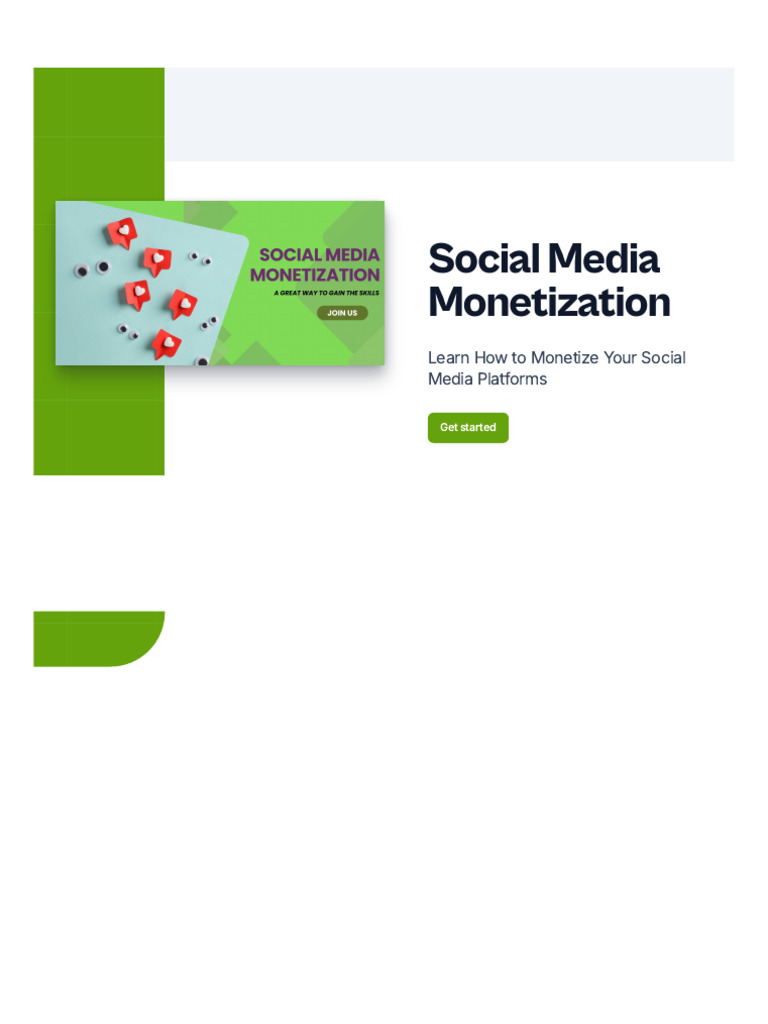 Strategies for Social Media Monetization | PDF | Digital Marketing ...