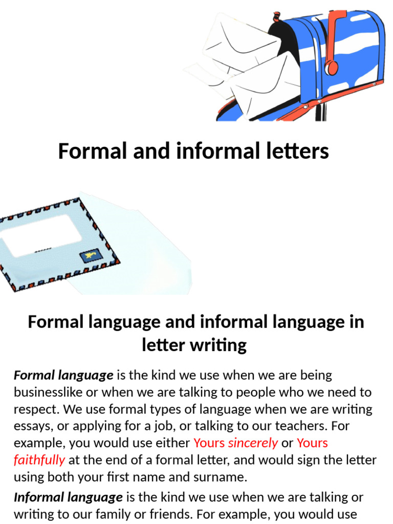 Formal and Informal Letters | PDF