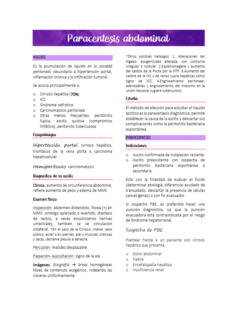 Paracentesis Abdominal | PDF