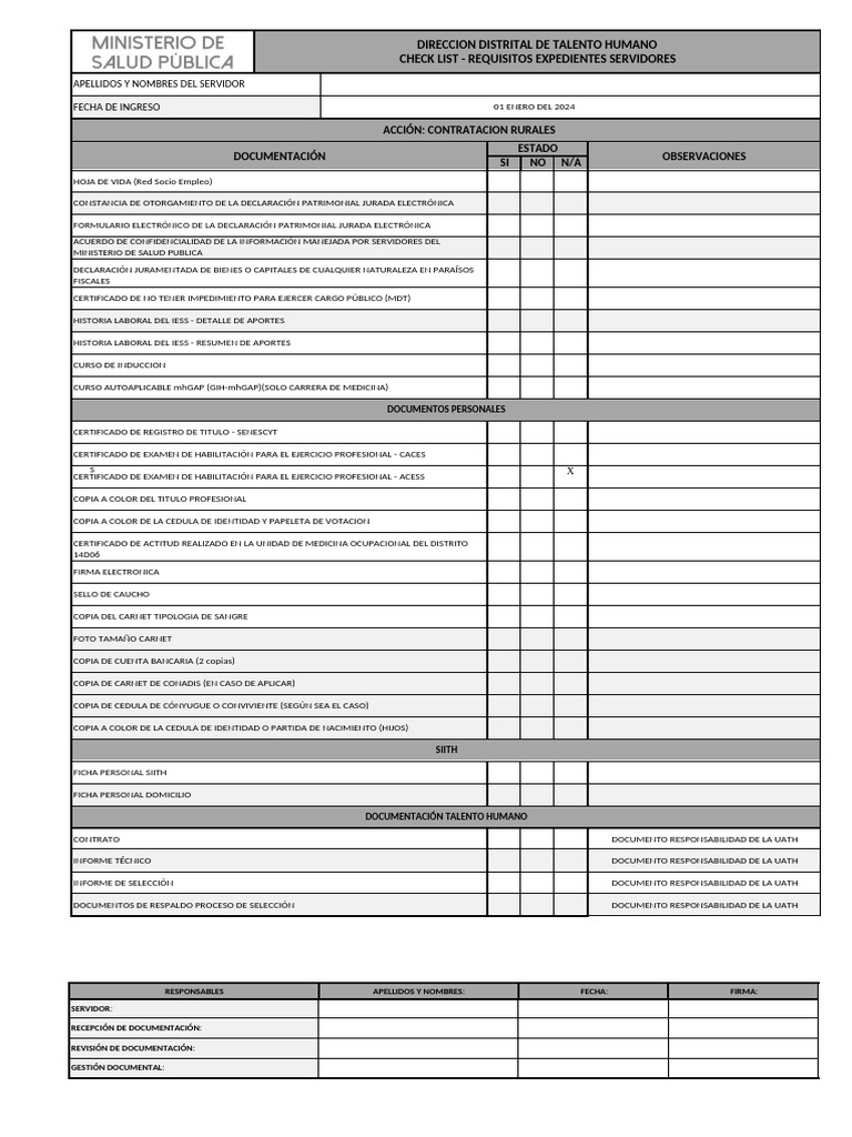 1-Formato Check List | PDF