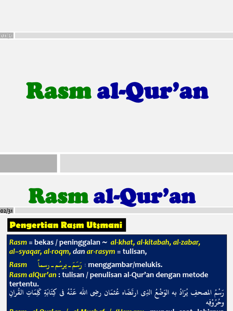 Rasm Al-Mushaf | PDF