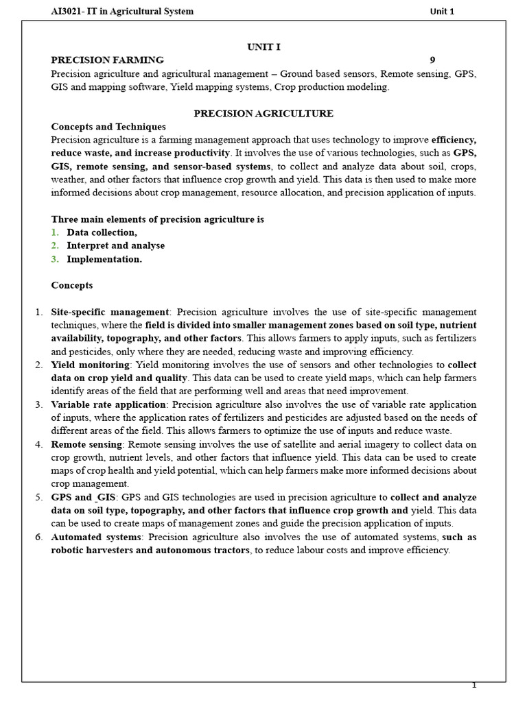 Unit 1 Notes | PDF