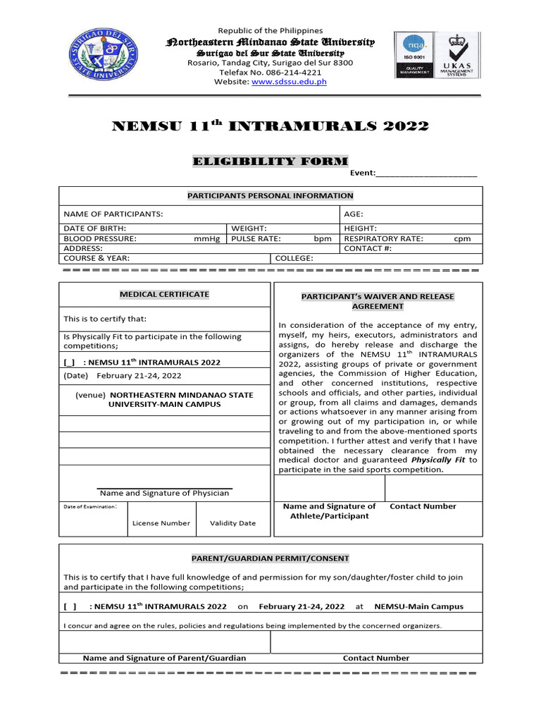 Eligibility Form | PDF