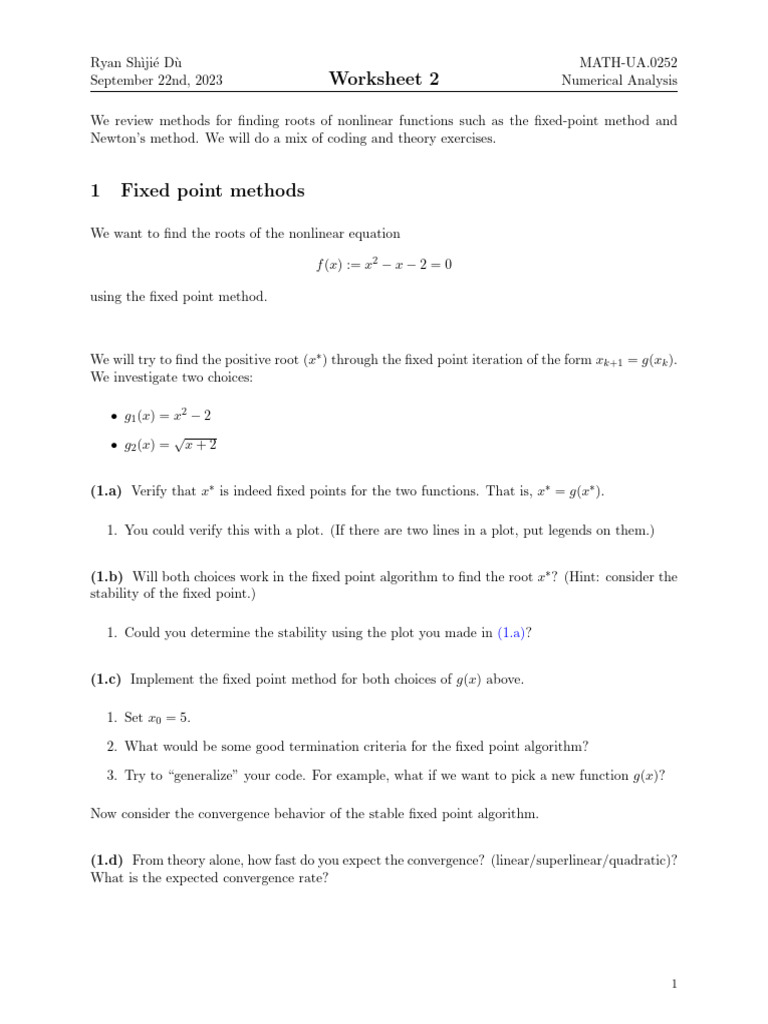 Worksheet 2 | PDF