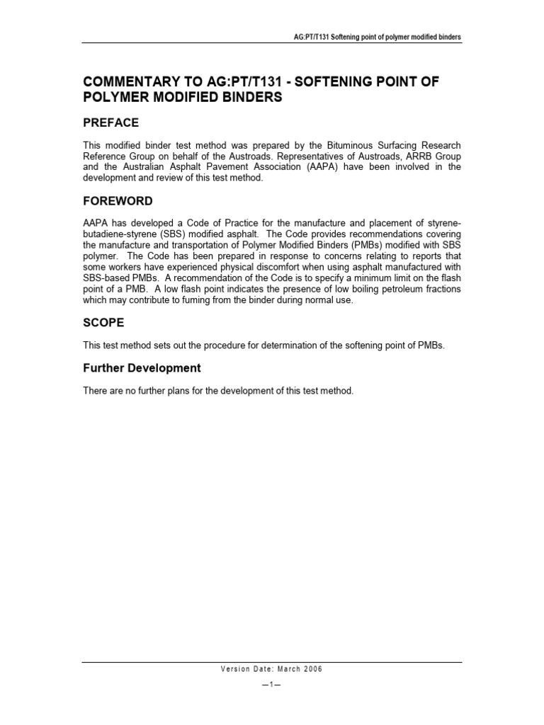 AGPT T131 06 Softening Point | PDF