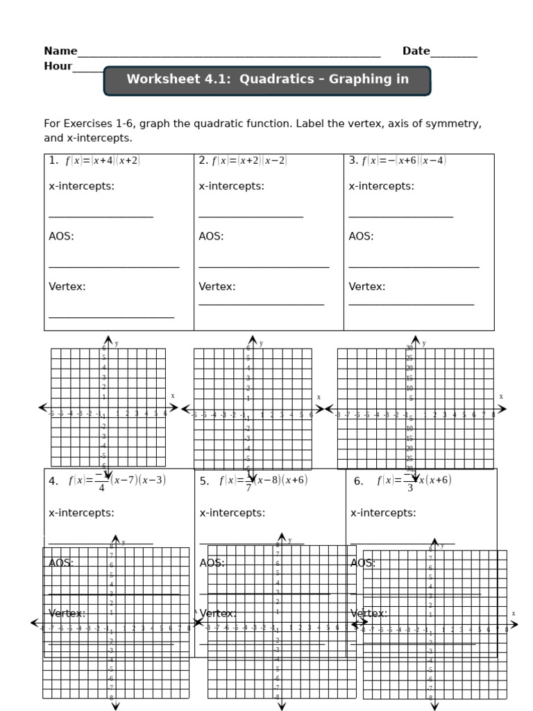 Graphing Quadratics in Factored Form | PDF | Graph Theory ...